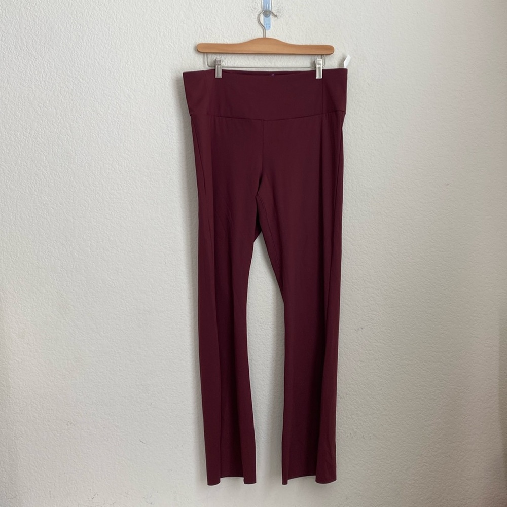 Yitty Ultra Smooth Flare Legging In Burgundy Babe Size 2x